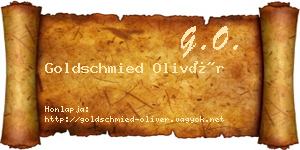Goldschmied Olivér névjegykártya